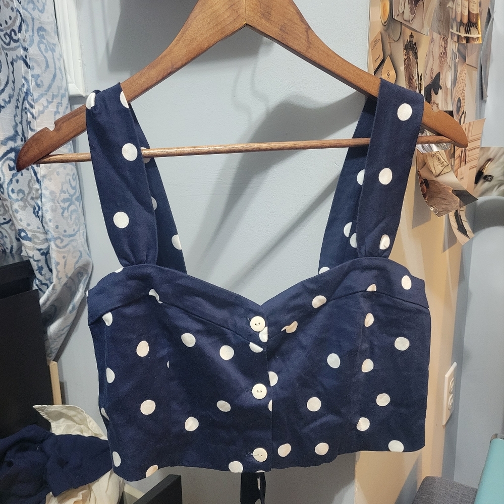 Zara Blue Crop Top